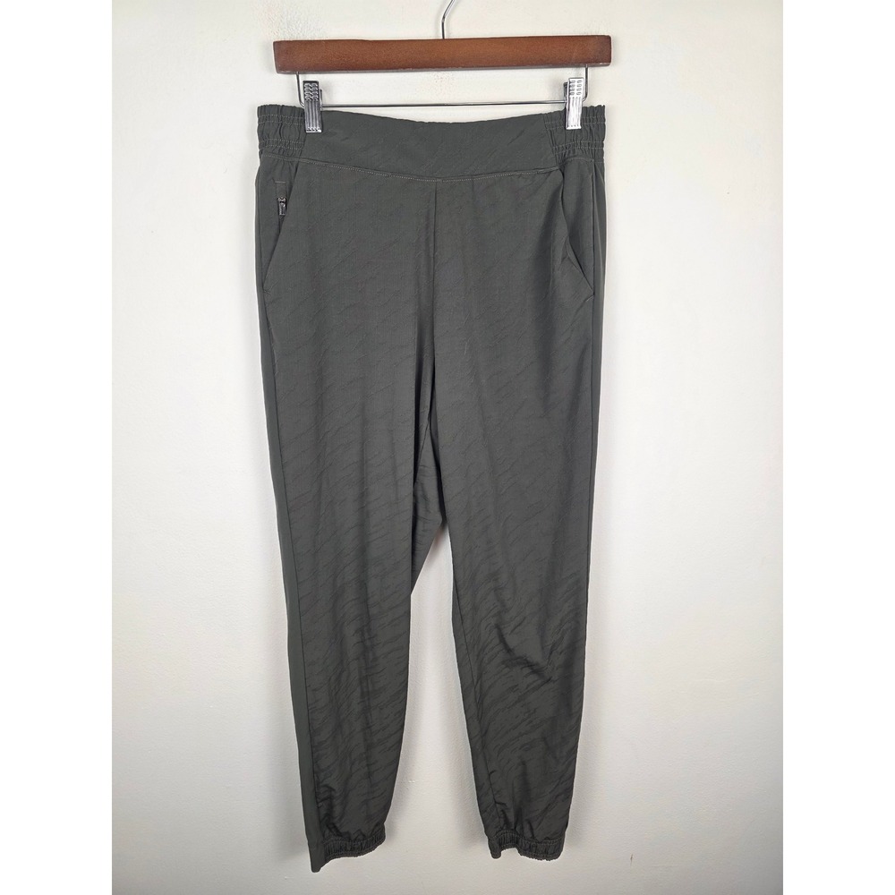 Athleta Brooklyn Textured Jogger Olive Green Size 8 Active Travel Pants 3063